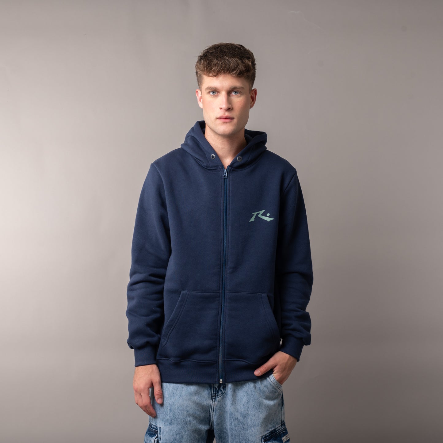 Campera Canguro Rusty Competition Navy/Green Gables