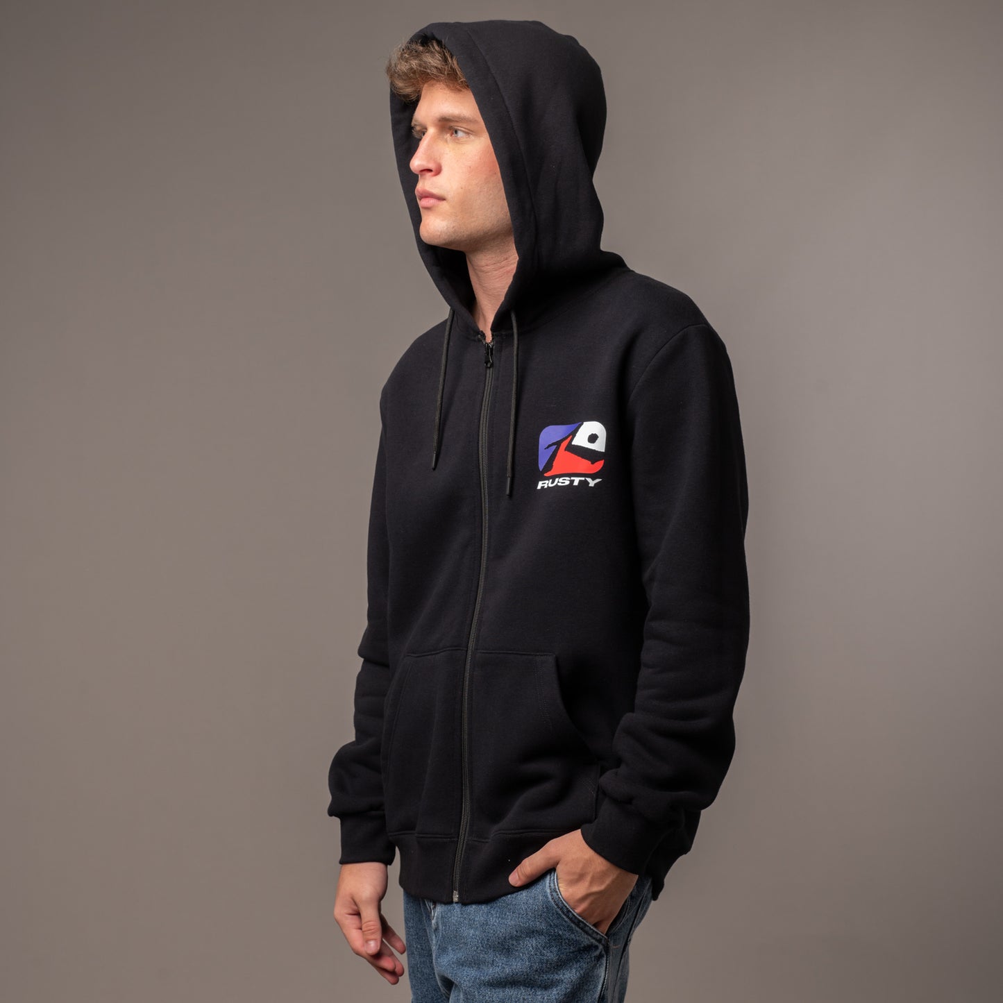 Campera Canguro Rusty Phenom Black