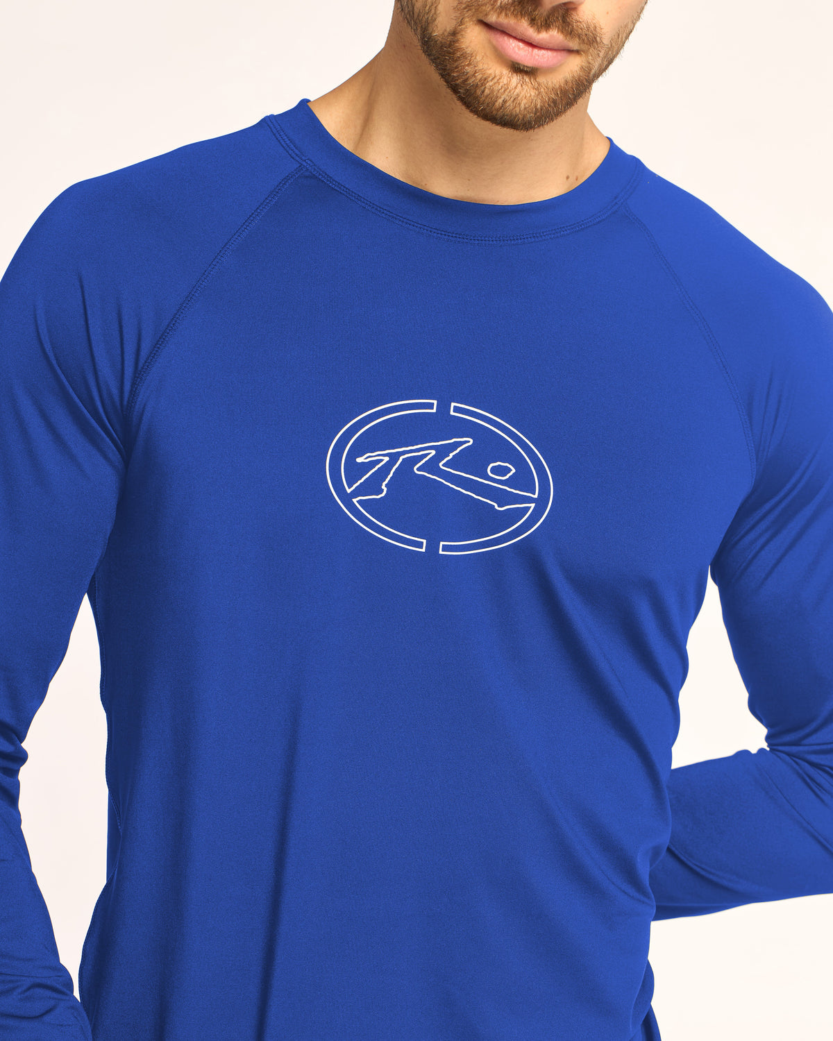 Rashie Rusty Charge Ls Tee Uv50 Royal Blue