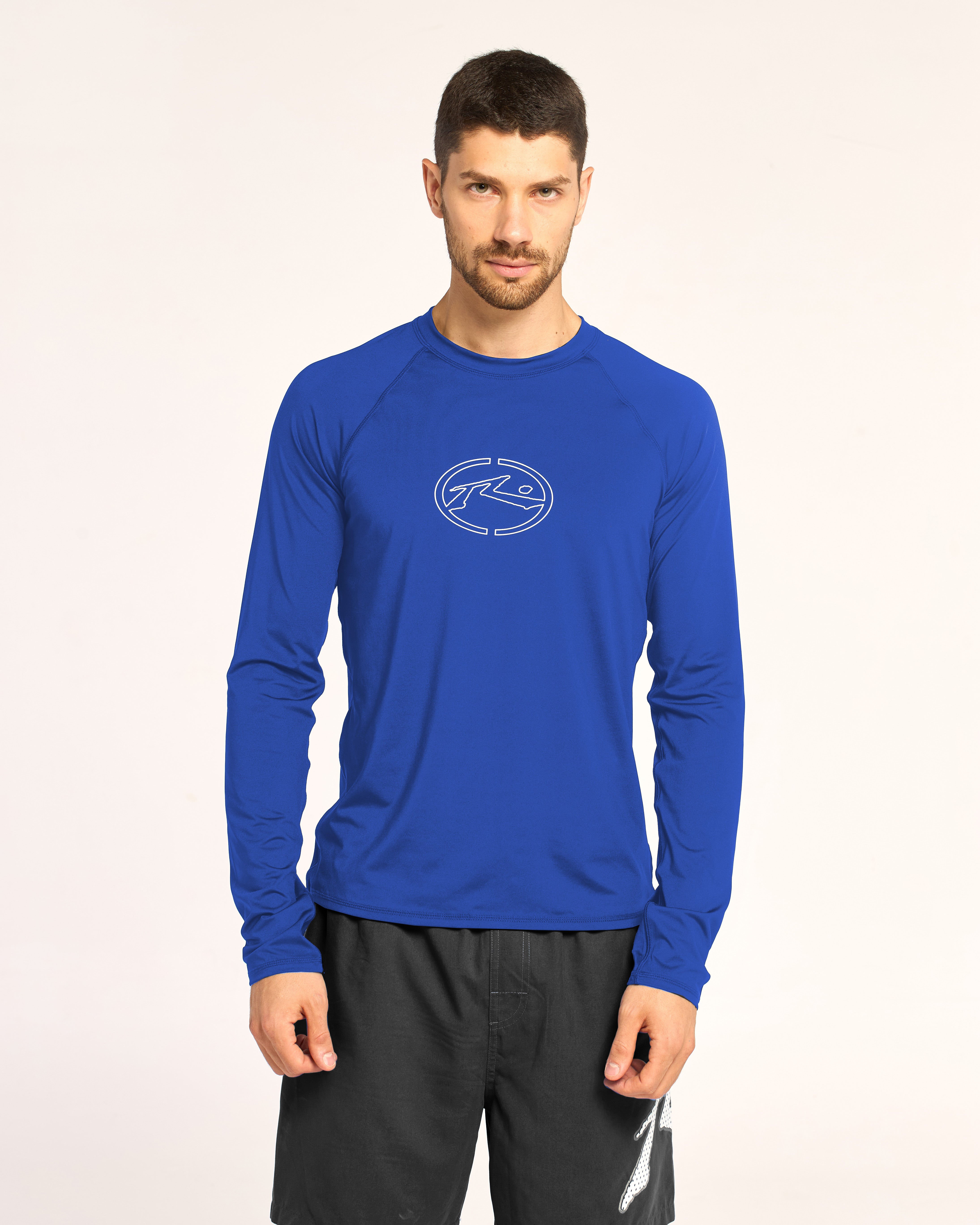 Rashie Rusty Charge Ls Tee Uv50 Royal Blue