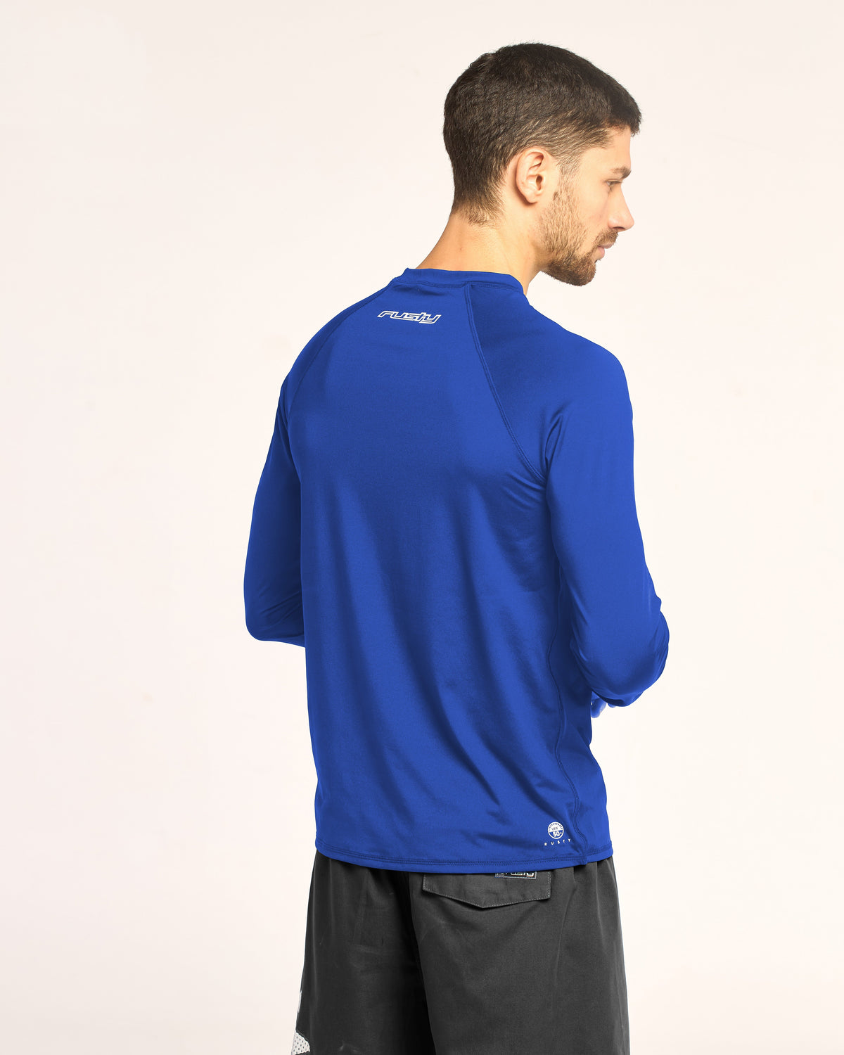 Rashie Rusty Charge Ls Tee Uv50 Royal Blue