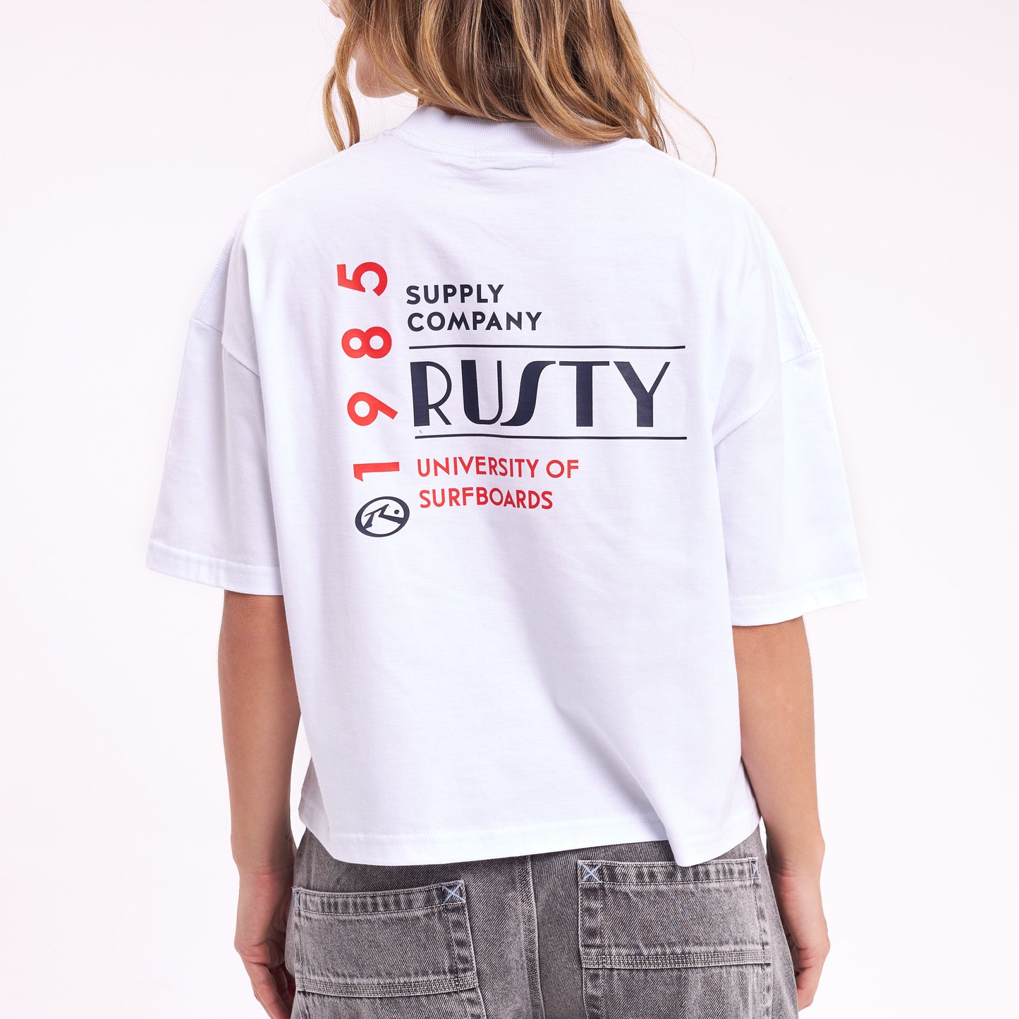 Remera Mc Rusty Chixy Crop Boxy Fit Tee Ld White