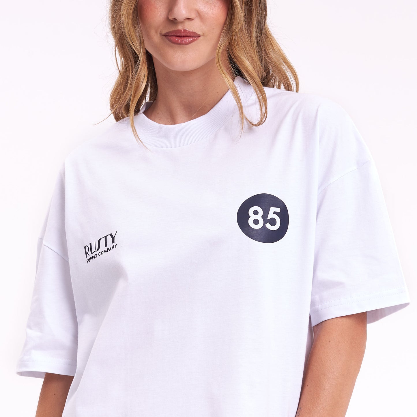 Remera Mc Rusty Chixy Crop Boxy Fit Tee Ld White