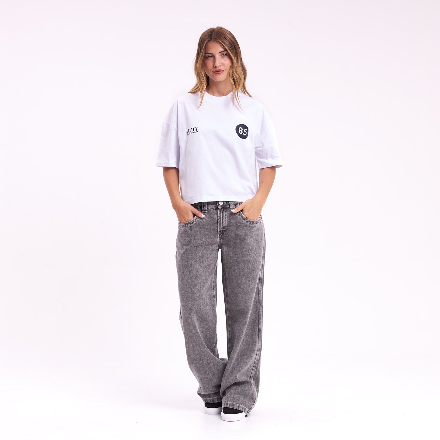 Remera Mc Rusty Chixy Crop Boxy Fit Tee Ld White