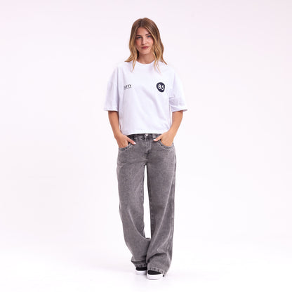 Remera Mc Rusty Chixy Crop Boxy Fit Tee Ld White