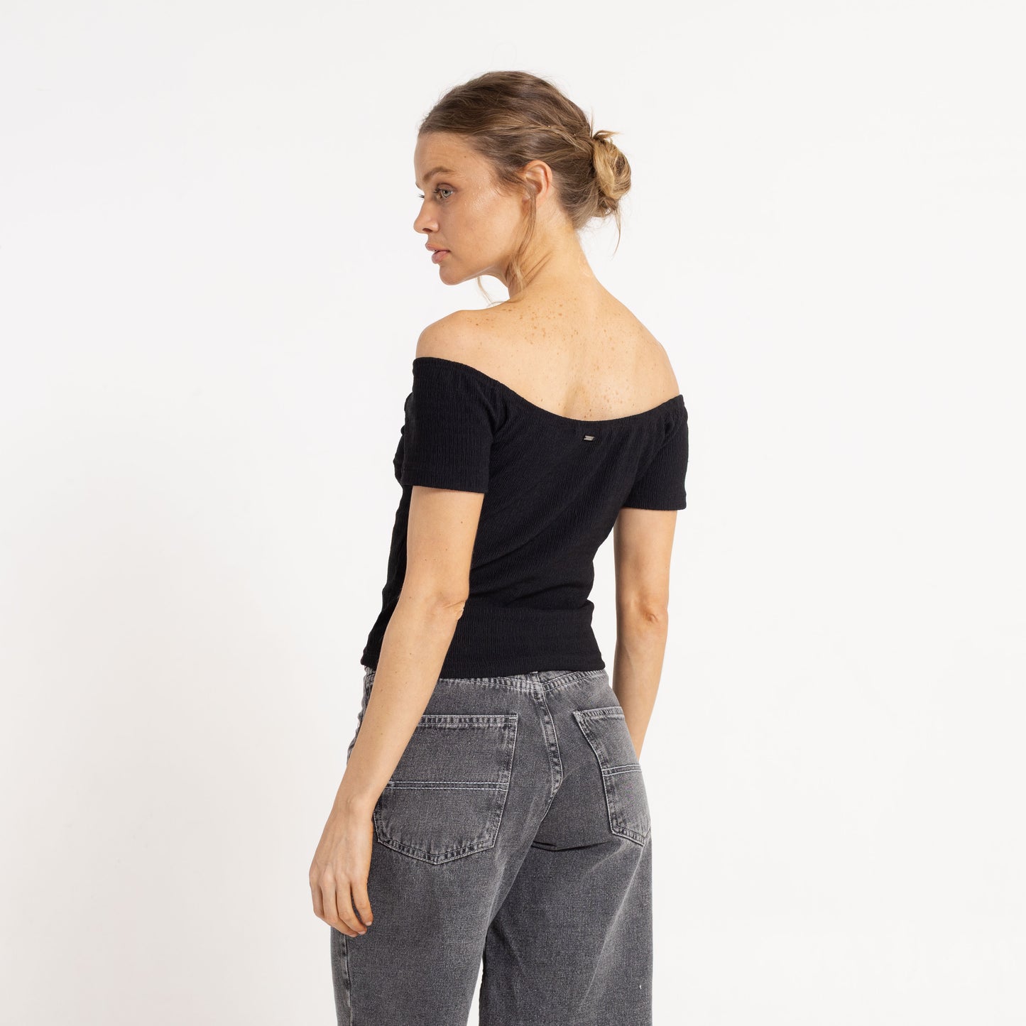 Fashion Top Rusty Ciao Bella Off Shoulder Top Ld Black