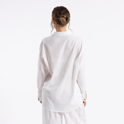 Camisa Mc Rusty Cici Sheer Overshirt Ld Off White