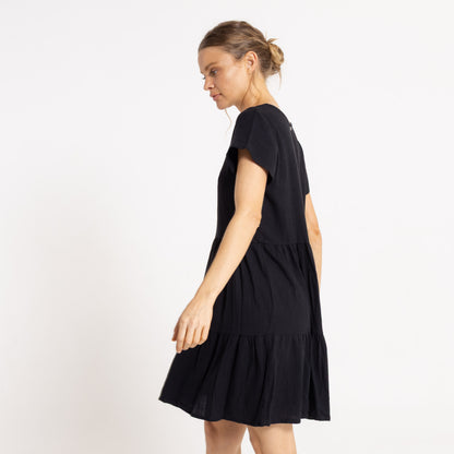 Vestido Rusty Clumsy V Neck Dress Ld Black