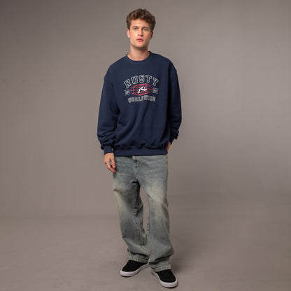 Buzo Rusty Collegiate Worldwide Megabig Navy Blue