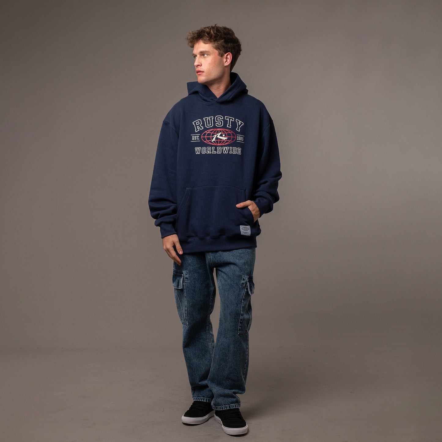 Canguro Rusty Collegiate Worldwide Hood Navy Blue