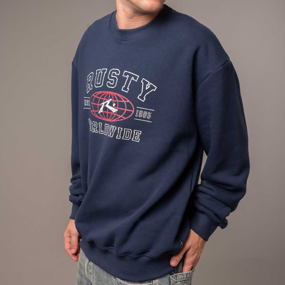 Buzo Rusty Collegiate Worldwide Megabig Navy Blue