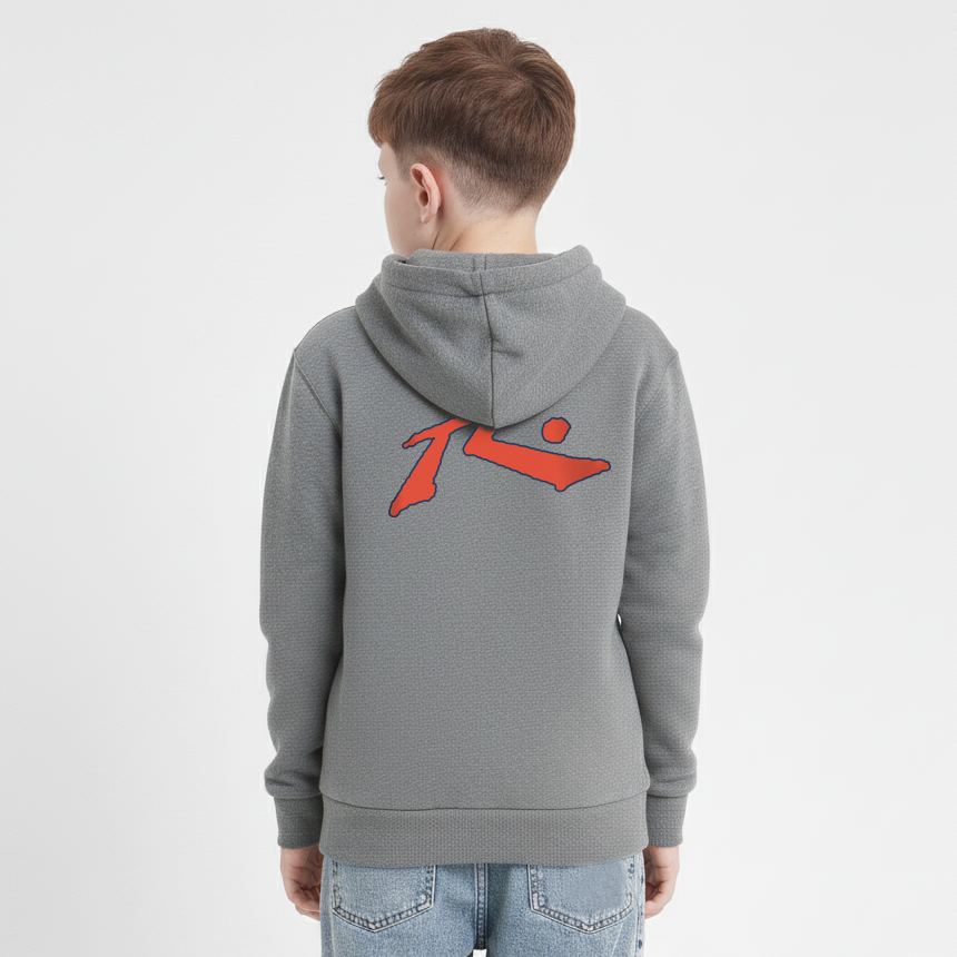 Campera Canguro Rusty Competition 2.0 Zh Jr Grey M/Orange