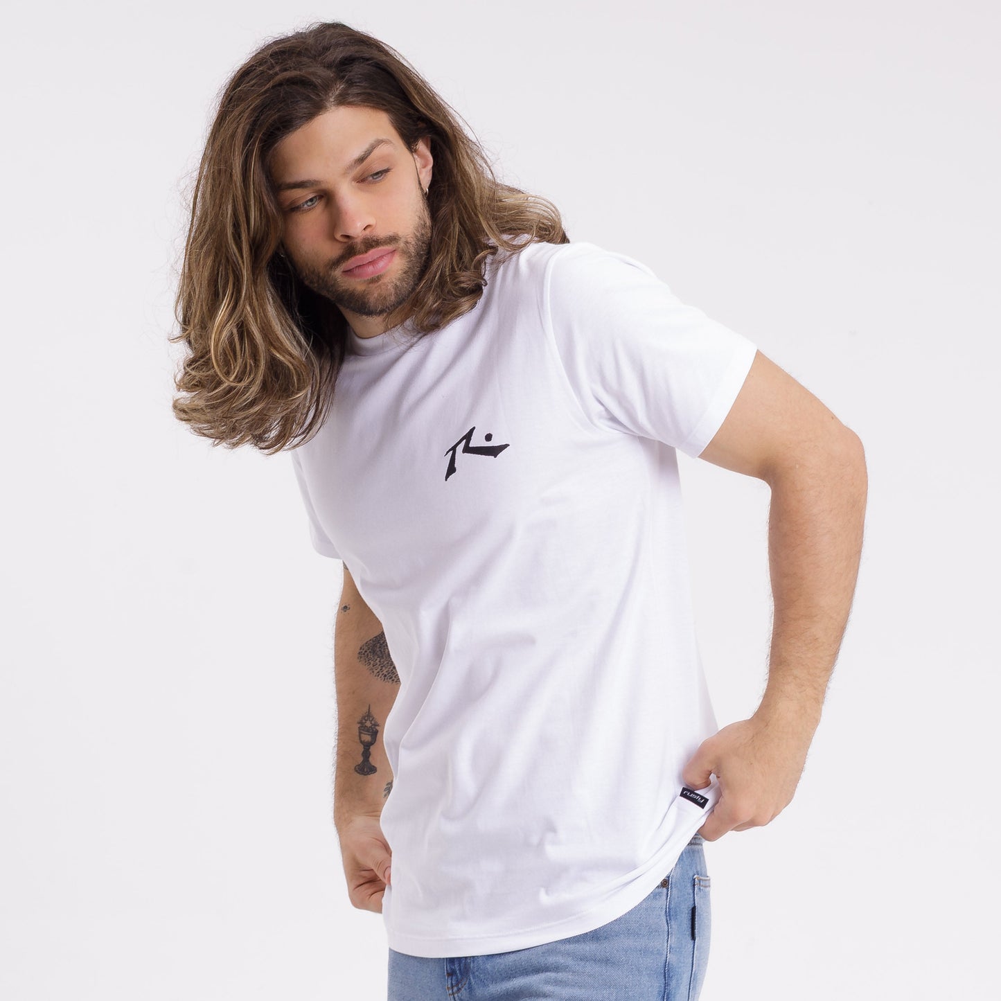 Remera Hombre Rusty Competition Blanca
