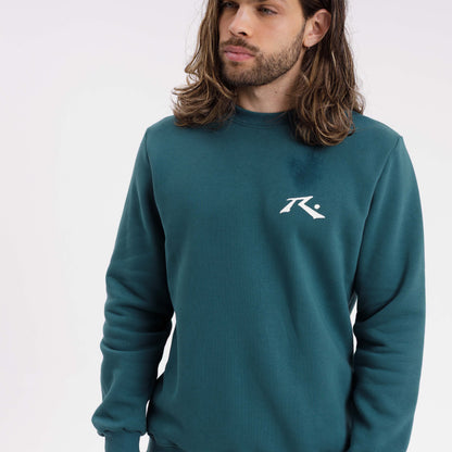 Buzo Rusty Competition Crew Green B/Ecru