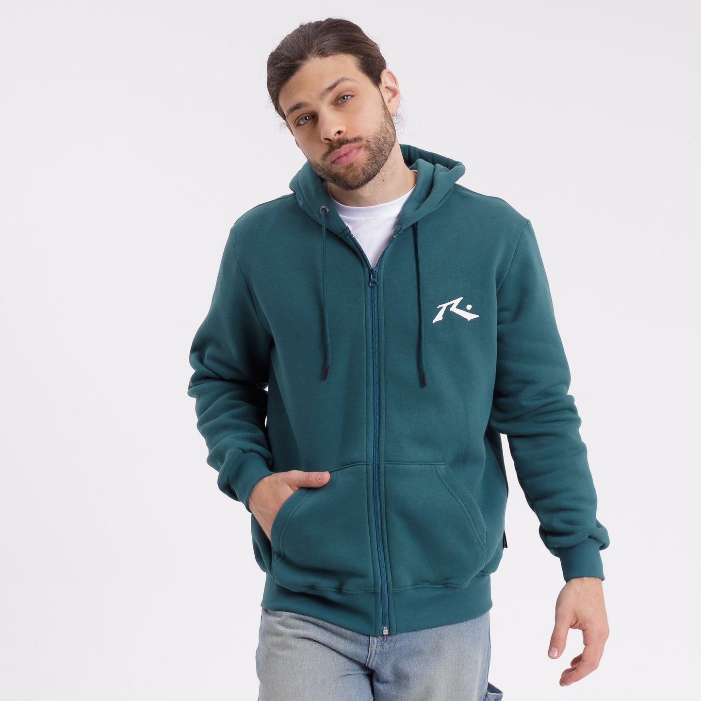 Campera Canguro Rusty Competition Zh Green B/Ecru