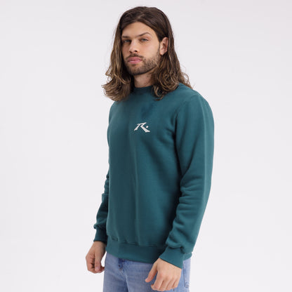 Buzo Rusty Competition Crew Green B/Ecru