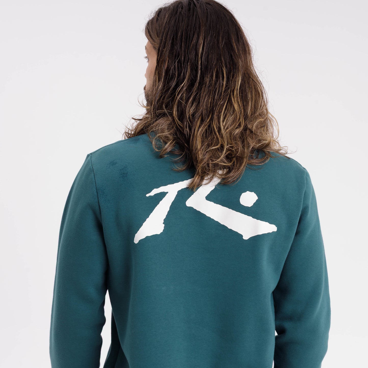 Buzo Rusty Competition Crew Green B/Ecru