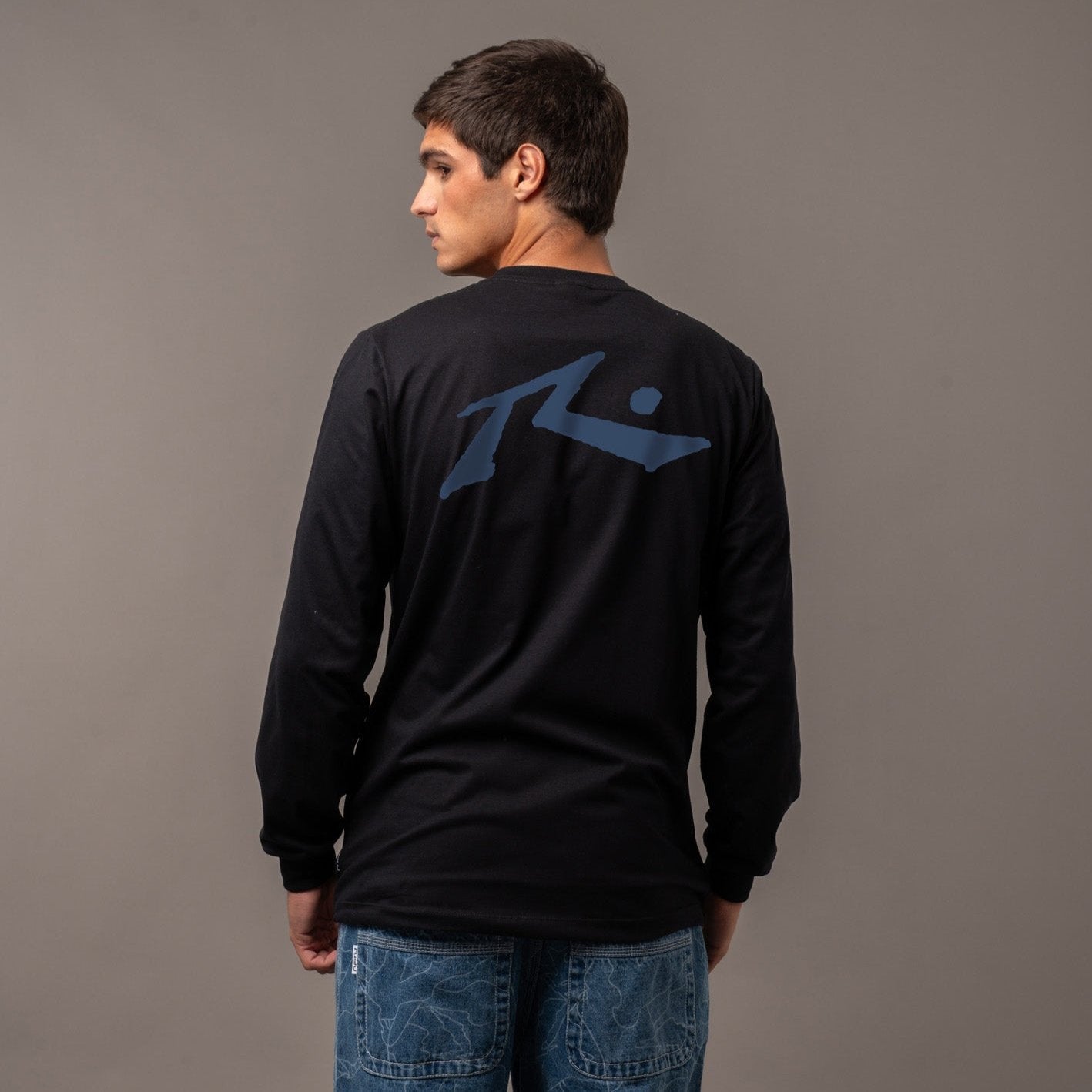 Remera Rusty Competition Ls Black/Atlantic Blue