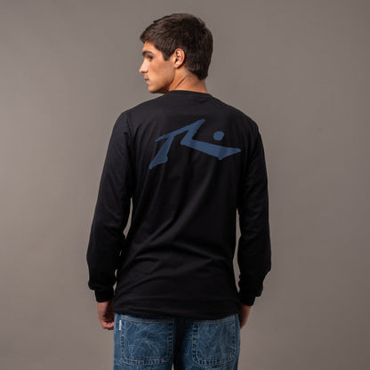 Remera Rusty Competition Ls Black/Atlantic Blue