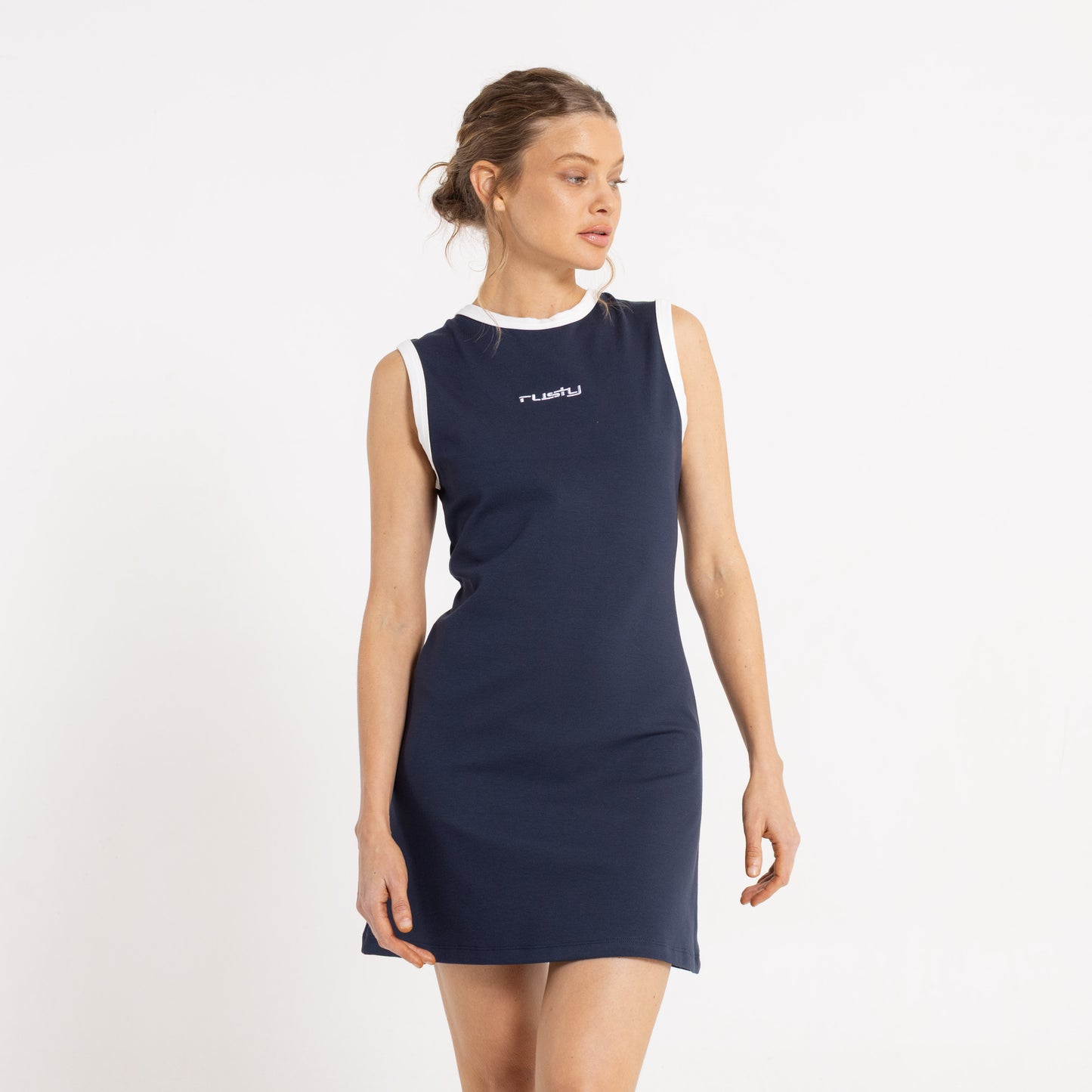 Vestido Rusty Contrast Varsity Dress Ld Navy
