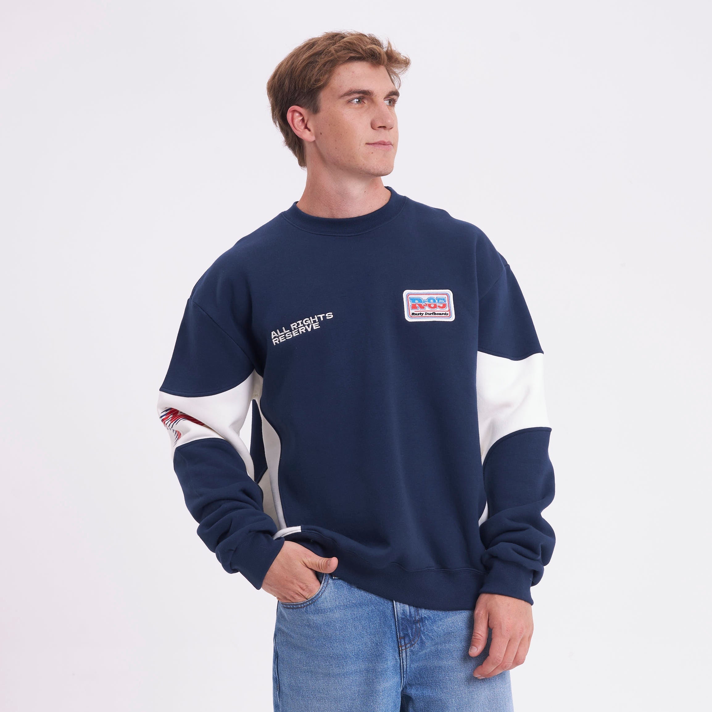 Buzo Rusty Coolangata Speed Crew Navy Blue