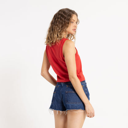Musculosa Rusty Crossroads Fitted Skimmer Tank Ld Salsa