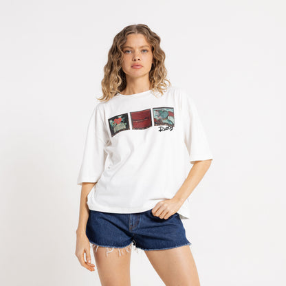 Remera Mc Rusty Crossroads Oversize Tee Ld Snow White