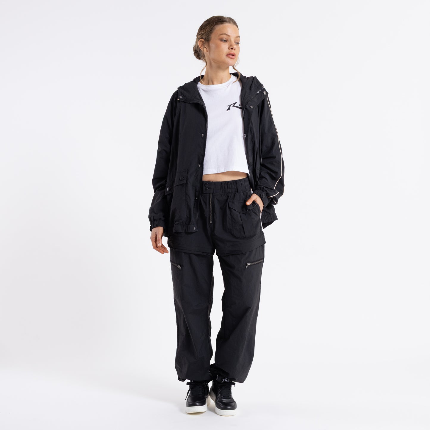 Campera Liviana Rusty Cruel Summer Windbreaker Jacket Ld Black