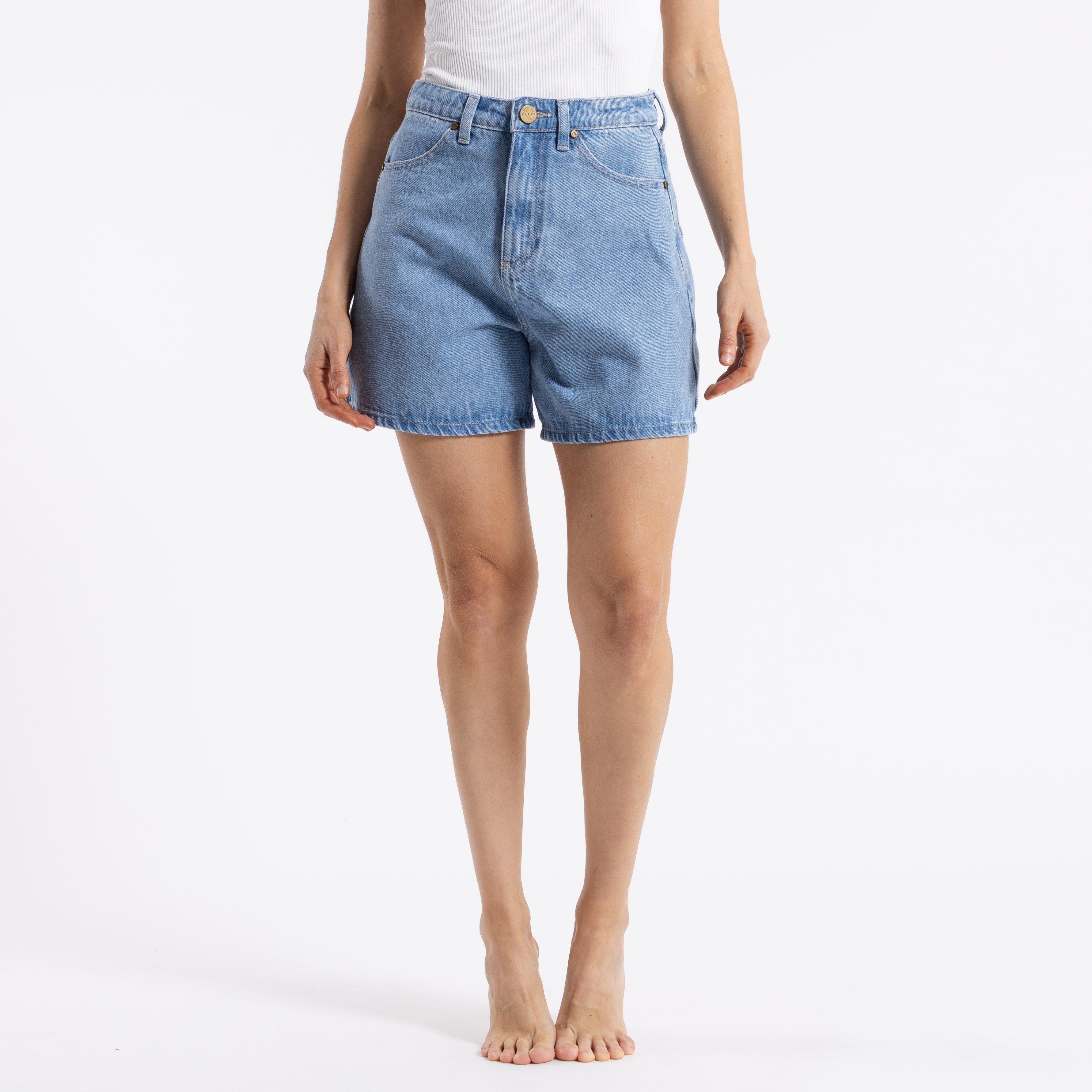 Bermuda Rusty Cyprus High Denim Short Ld Sky Blue