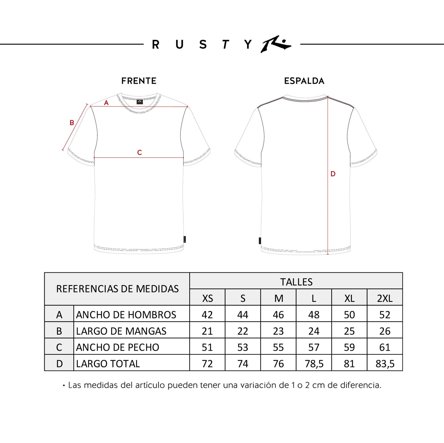Remera Rusty Competition Shadow Army/White