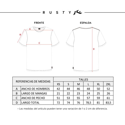 Remera Rusty Competition Shadow Army/White