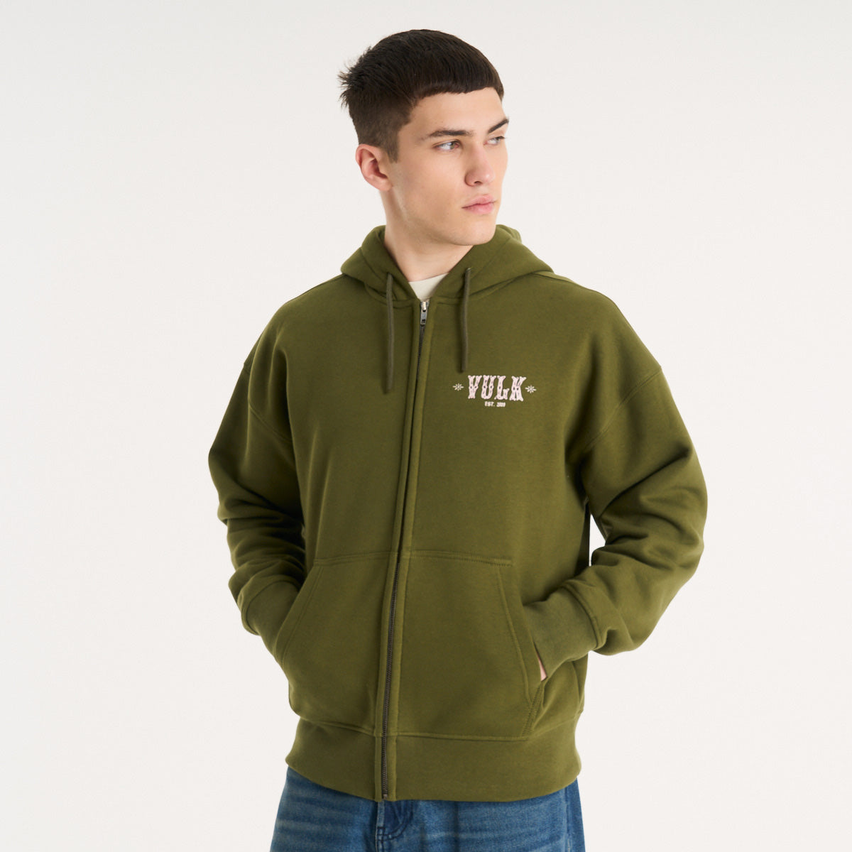 Campera Canguro Vulk Dallas Ziphood Green