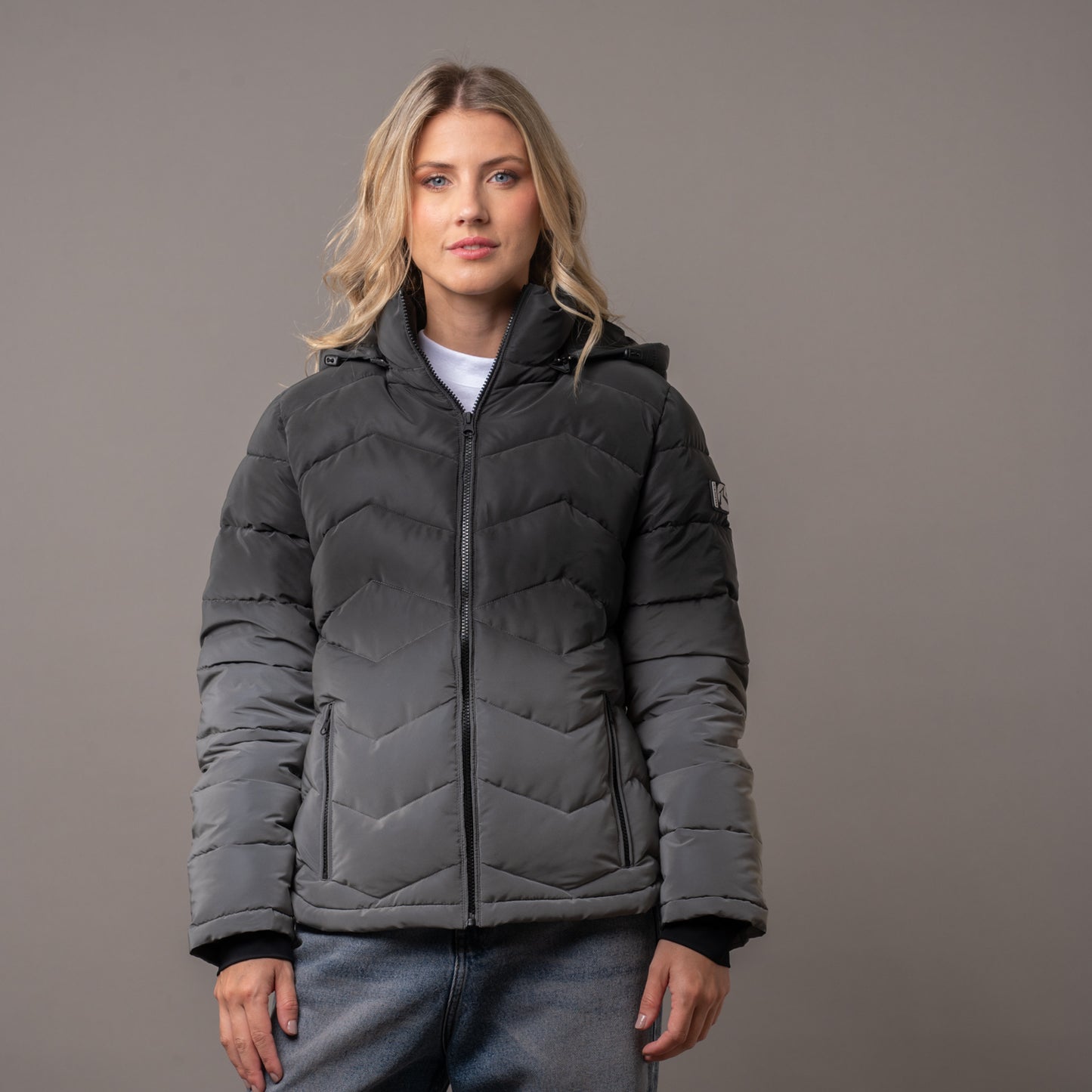 Campera Abrigo Rusty Dance Puffer Coat Ld Grey