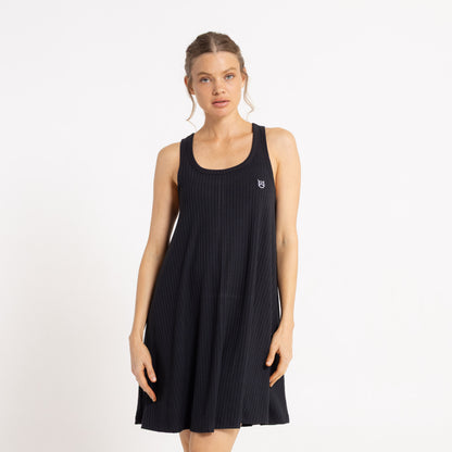 Vestido Rusty Devil Rib Dress Ld Black