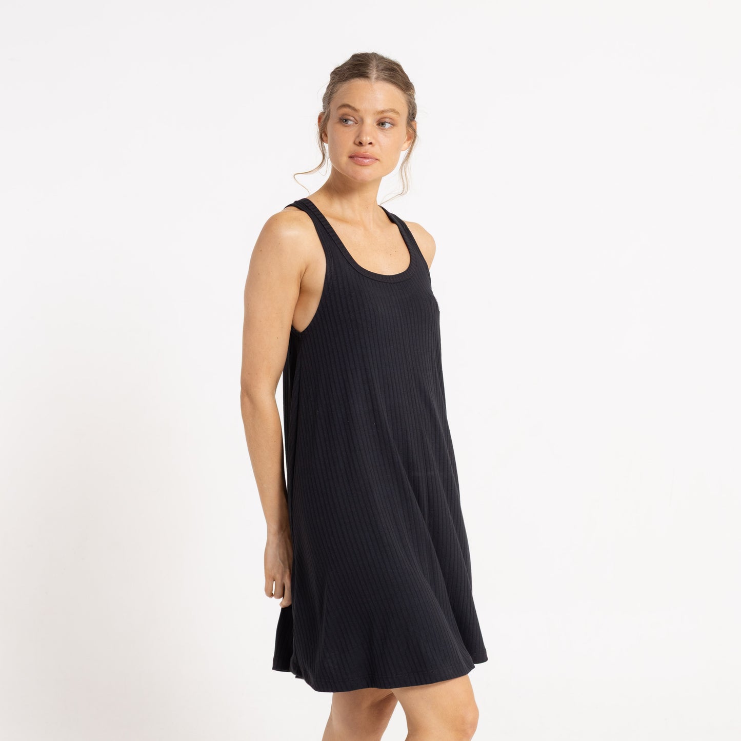 Vestido Rusty Devil Rib Dress Ld Black