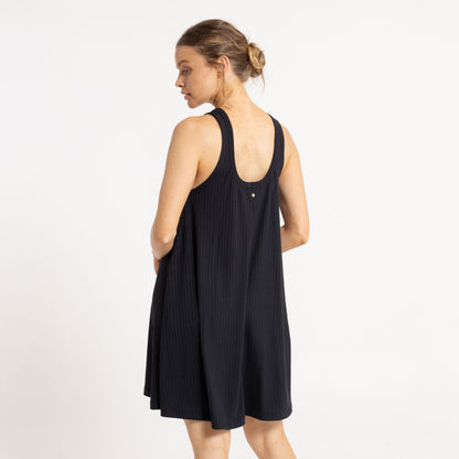 Vestido Rusty Devil Rib Dress Ld Black