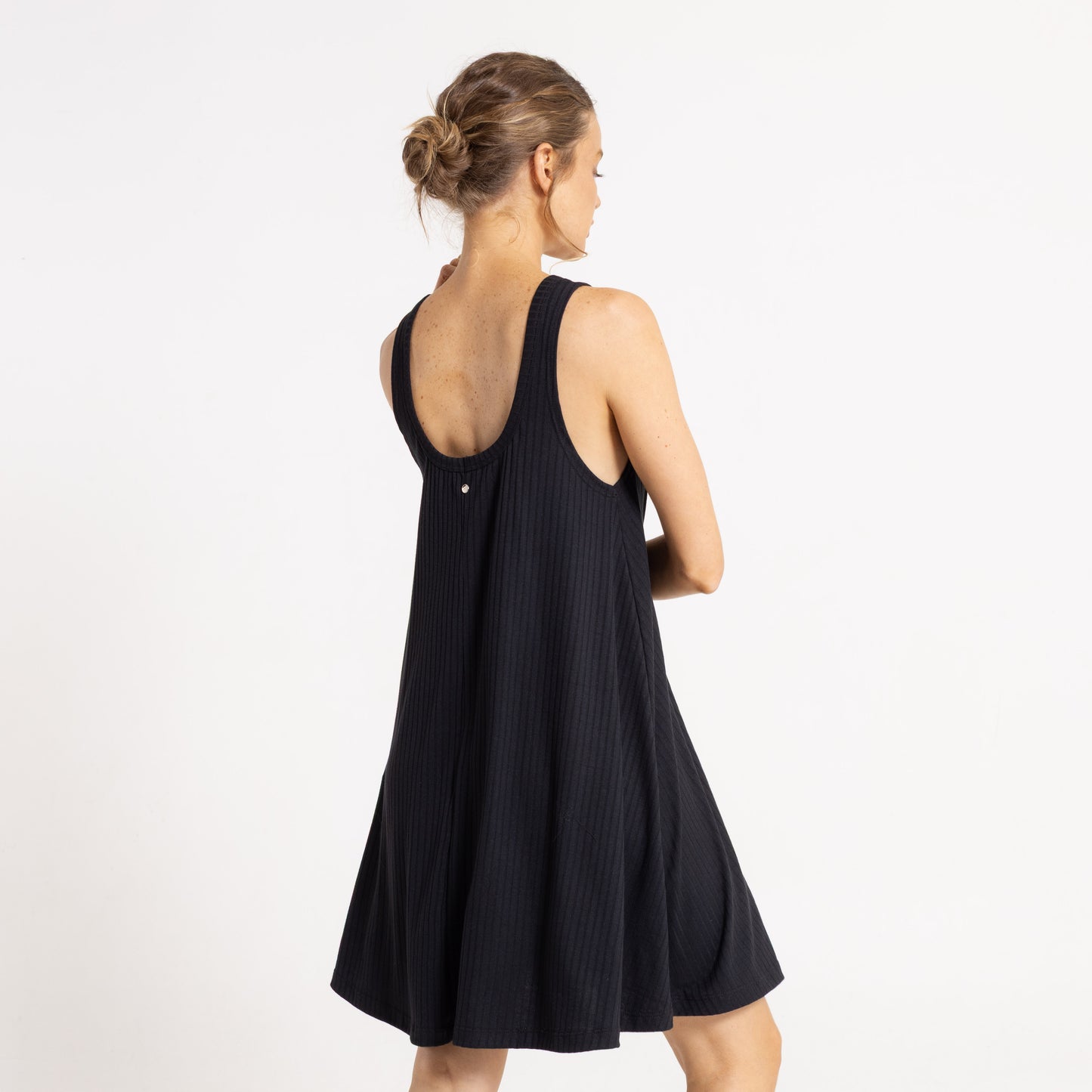Vestido Rusty Devil Rib Dress Ld Black