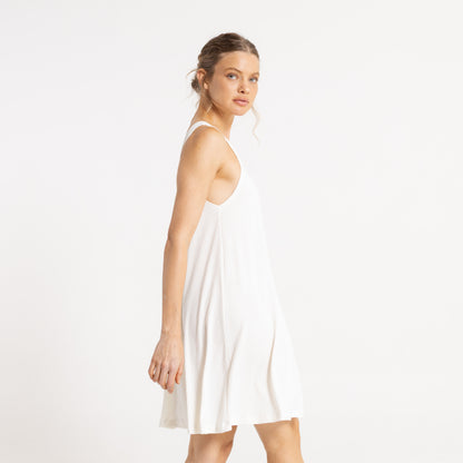 Vestido Rusty Devil Rib Dress Ld Off White