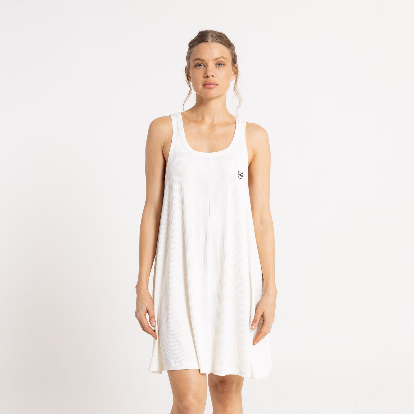 Vestido Rusty Devil Rib Dress Ld Off White