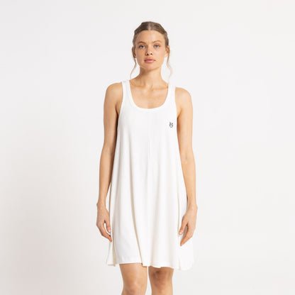 Vestido Rusty Devil Rib Dress Ld Off White