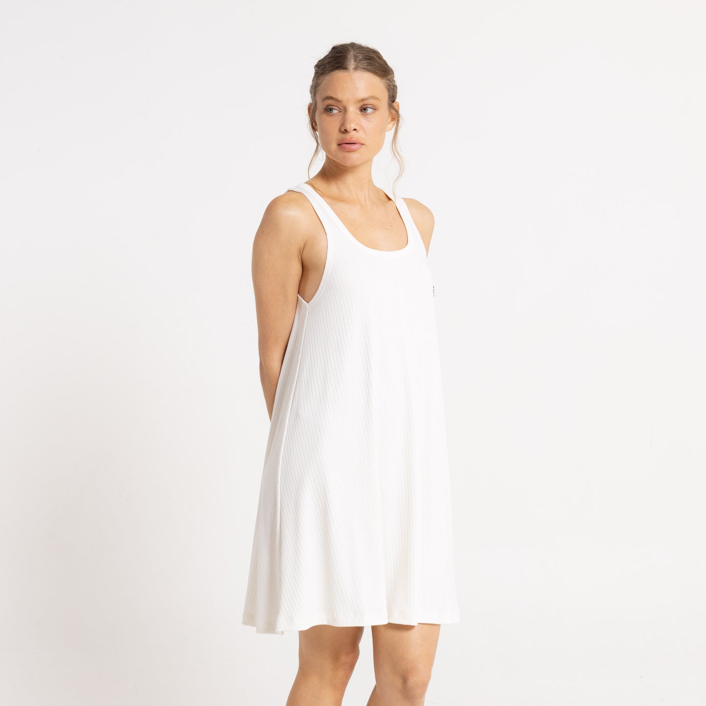 Vestido Rusty Devil Rib Dress Ld Off White