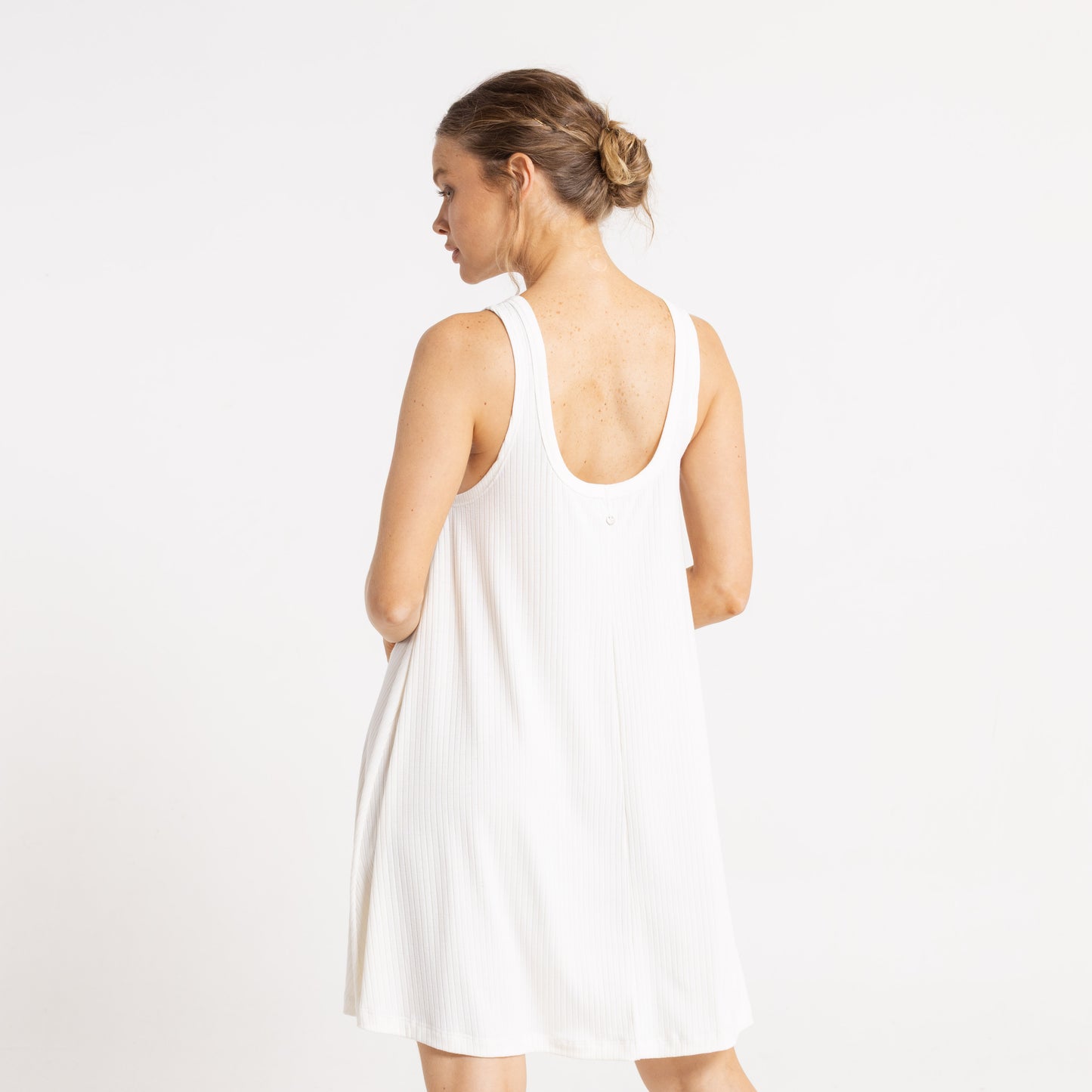 Vestido Rusty Devil Rib Dress Ld Off White