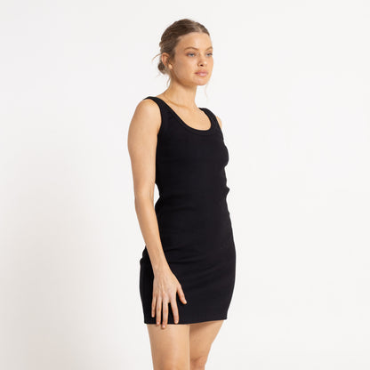 Vestido Rusty Devil Simmer Tank Dress Ld Black