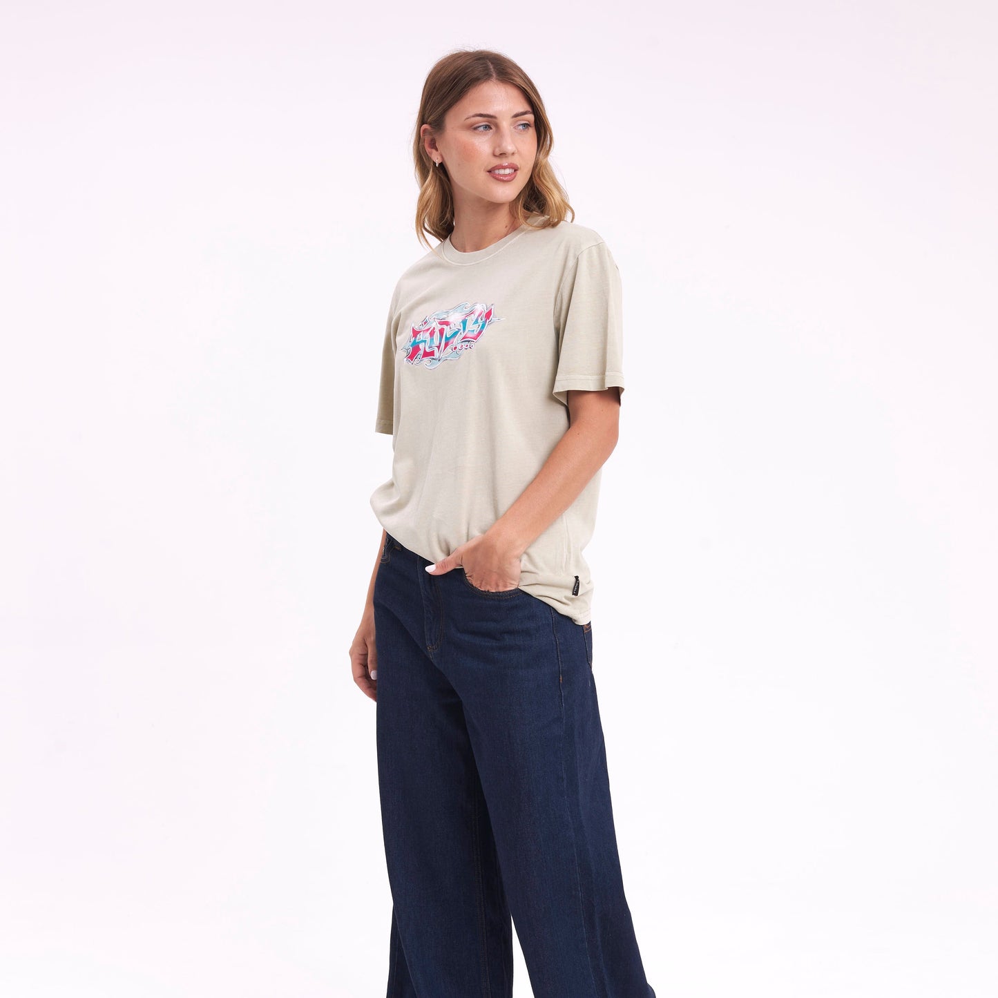 Remera Mc Rusty Diamond Flash Tee Ld Ecru