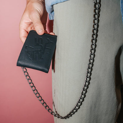 Billetera Rusty District Chain Wallet Black