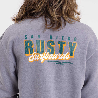 Buzo Rusty Double Shooter Crew Grey Marle