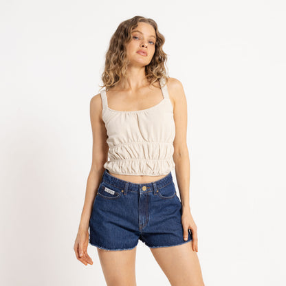 Fashion Top Rusty Drifting Crop Top Ld Sand