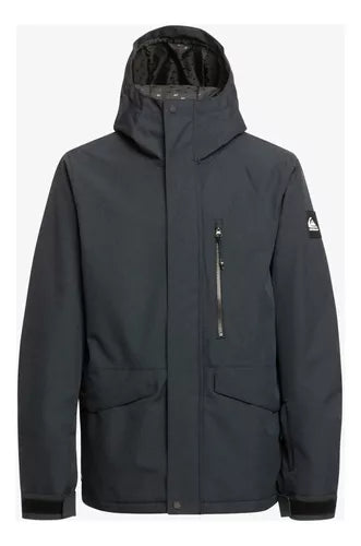 Campera Quiksilver Camp Snow Mission Solid (Kvj0) Eqytj03266 Qk Negro