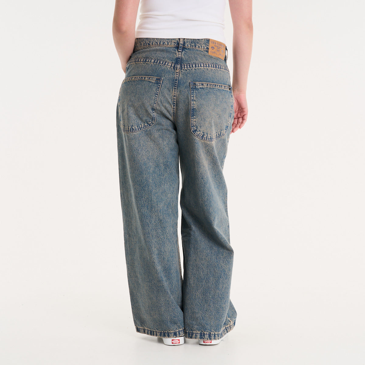 Jean Vulk Erza Wide Long Jean Blue Sand
