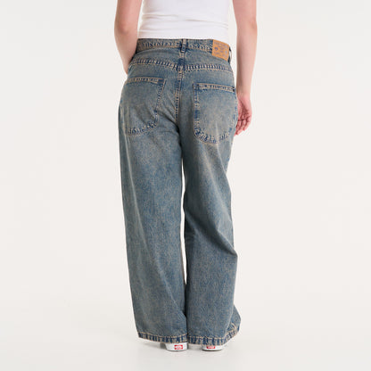 Jean Vulk Erza Wide Long Jean Blue Sand